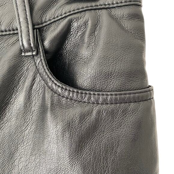 Aritzia Wilfred The Melina Super High Waisted Rise Black Faux Leather Pants 4 - Picture 7 of 12